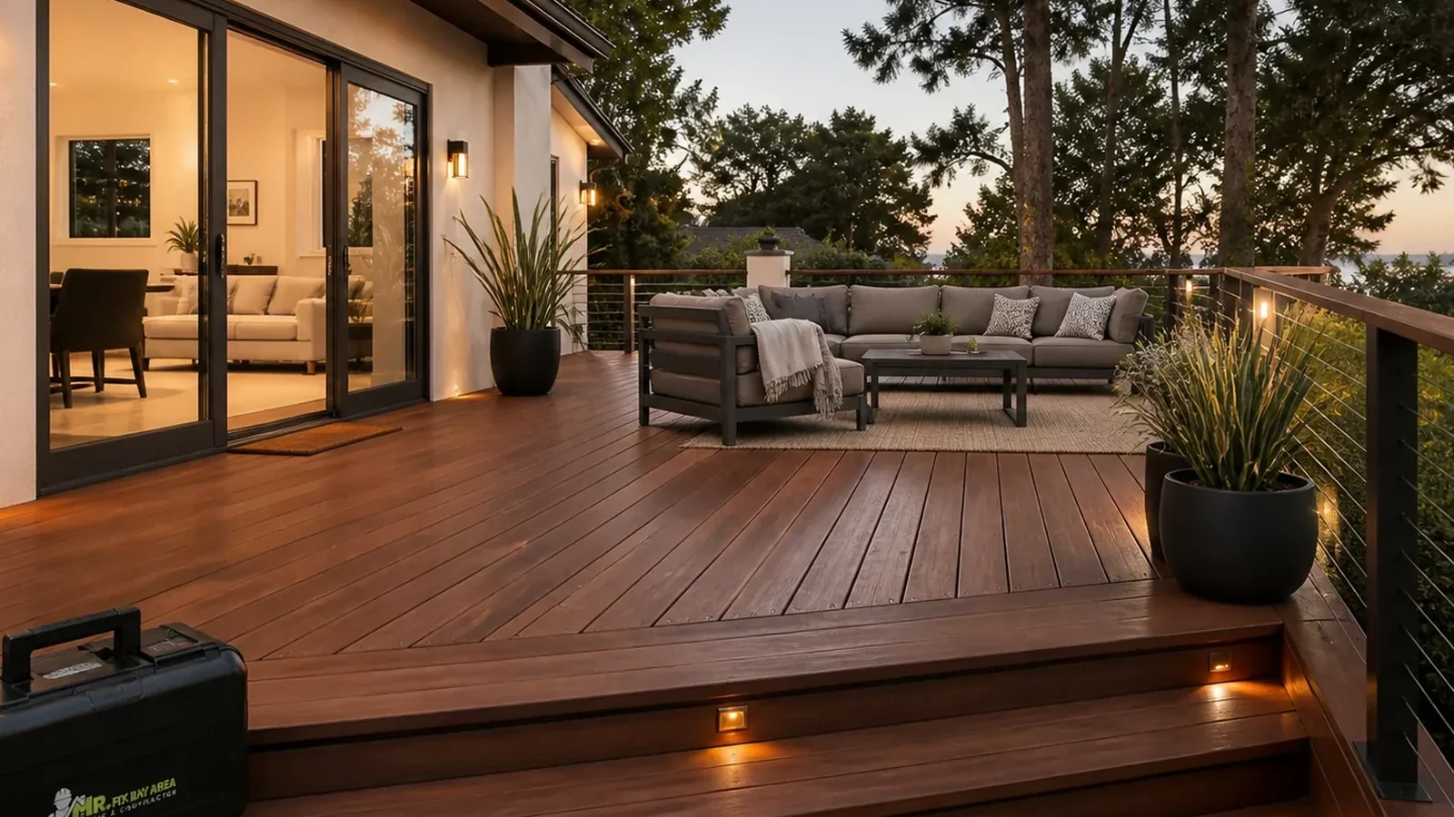 Completed deck restoration and patio work